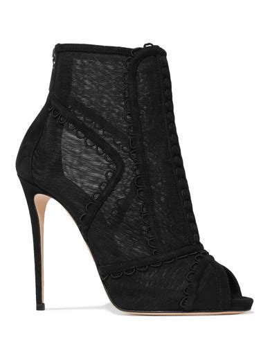 peeptoe dolce gabbana|PEEP TOE ANKLE BOOTS IN SUEDE AND TULLE.